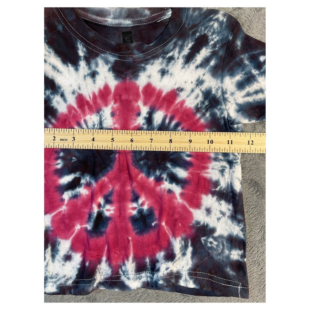 Fruit of the Loom Kids Tie-Dye Peace Sign T-Shirt Size S - Picture 3 of 6